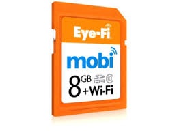 Memory card that will transfer pictures to our phone for blogging purposes